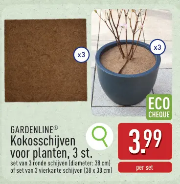Aanbieding: Kokosschijven voor planten