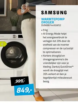 Aanbieding: Warmtepomp droger