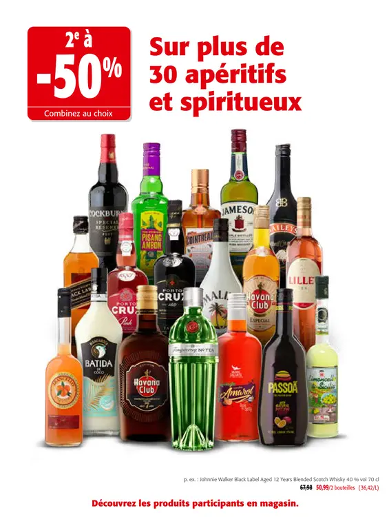 Offre: Apéritifs et spiritueux