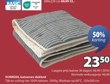 Aanbieding: SUNNDAL katoenen dekbed
