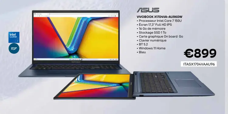 Offre: Vivobook x1704va-au960w