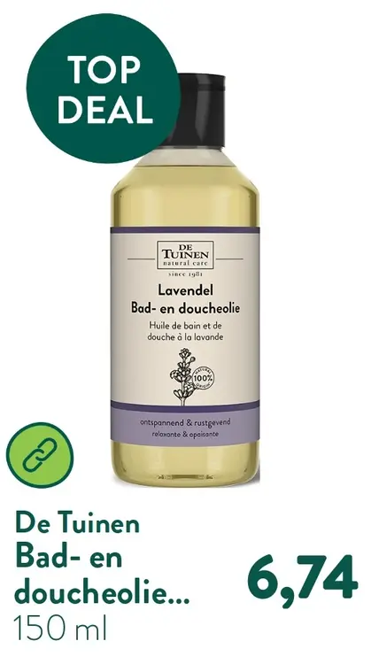 Aanbieding: De Tuinen Bad- en doucheolie Lavendel