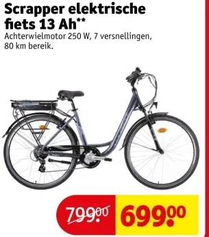Aanbieding: Scrapper elektrische fiets 13 Ah**