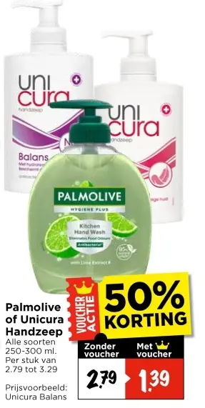 Aanbieding: Palmolive of Unicura Handzeep