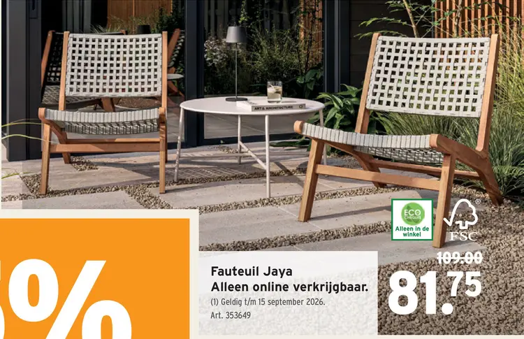Promotie: Fauteuil Jaya