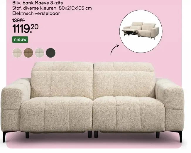 Aanbieding: Bank Maeve 3-zits