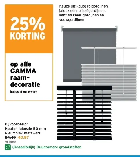Promotie: Houten jaloezie