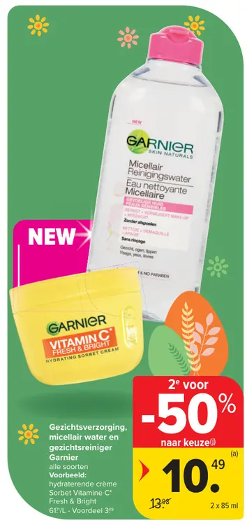 Promotie: Gezichtsverzorging, micellair water en gezichtreiniger