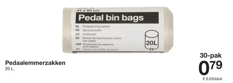 Aanbieding: Pedaalemmerzakken
