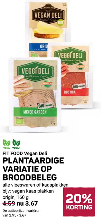 Aanbieding: Vegan Deli PLANTAARDIGE VARIATIE OP BROODBELE