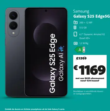 Aanbieding: Samsung Galaxy S25 Edge50