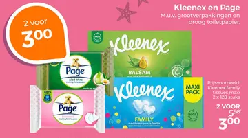 Aanbieding: Kleenex en Page