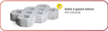 Offre: Dalle à gazon - cobo garden - béton - 60x40x10cm