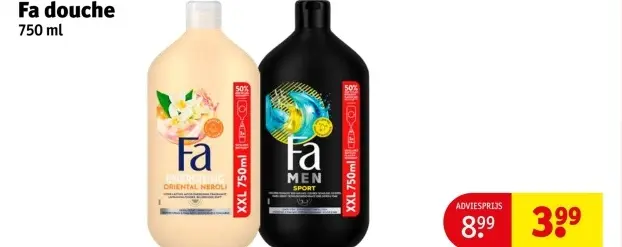 Aanbieding: Fa douche