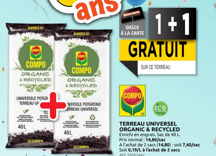 Offre: Terreau universel organic & recycled