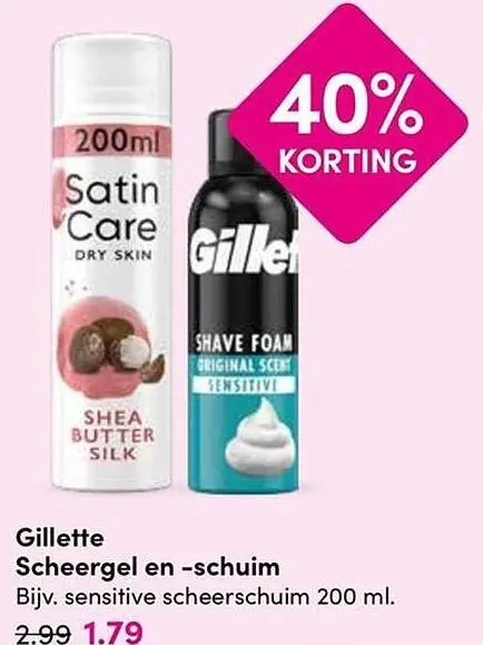 Aanbieding: Scheergel en -schuim