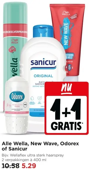 Aanbieding: Wella, New Wave, Odorex of Sanicur