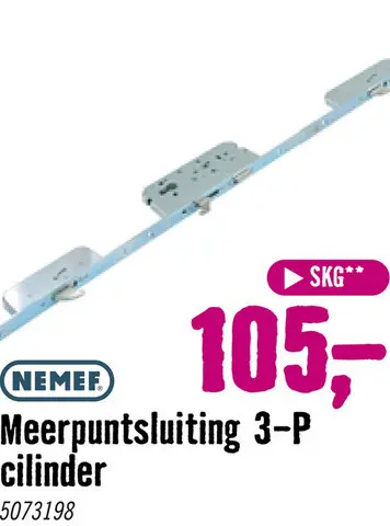 Aanbieding: NEMEF Meerpuntssluiting met cilinderbediening 4923/02