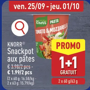 Offre: KNORR® Snackpot aux pâtes
