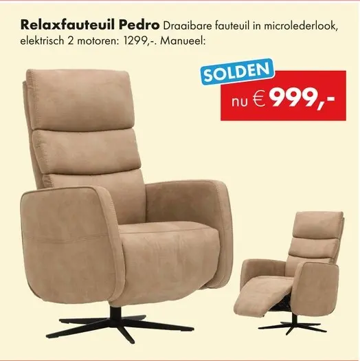 Promotie: Pedro relaxfauteuil