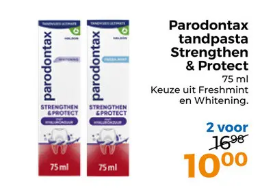 Aanbieding: Parodontax tandpasta Strengthen & Protect
