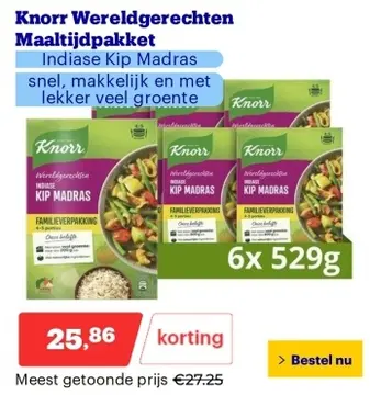 Aanbieding: Knorr Wereldgerechten Maaltijdpakket Indiase 