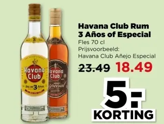 Aanbieding: Havana Club Rum 3 Años of Especial