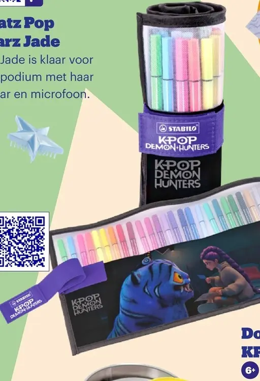 Promotie: KPop Demon Hunters x STABILO Pen 68 Rollerset 25 Stuks