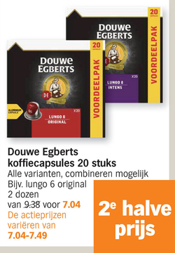 Aanbieding: Douwe Egberts koffiecapsules lungo 6 original