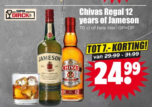 Aanbieding: Chivas Regal 12 years of Jameson