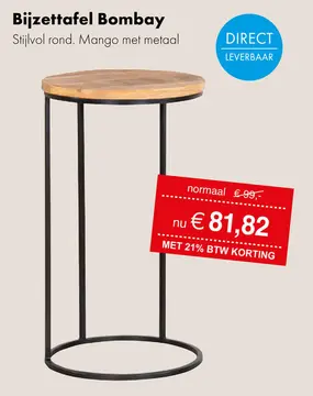 Aanbieding: Bombay bijzettafel