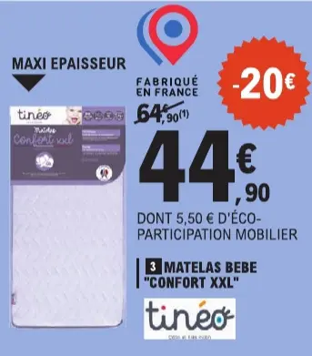 Offre: Matelas bebe "confort xxl"