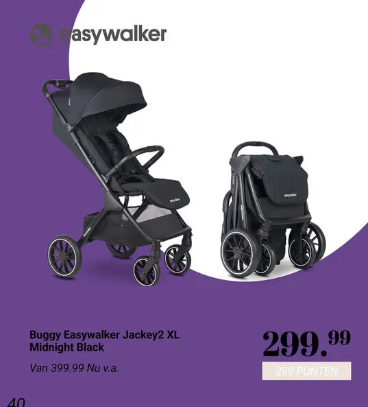 Aanbieding: Buggy Easywalker Jackey2 XL Midnight Black