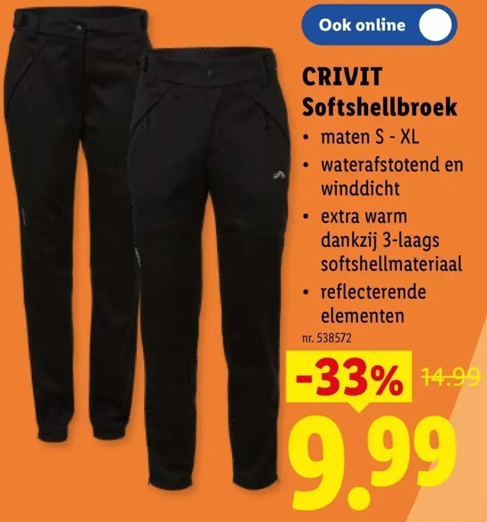 Promotie: Softshellbroek