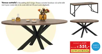 Aanbieding: Varese eettafel ovaal