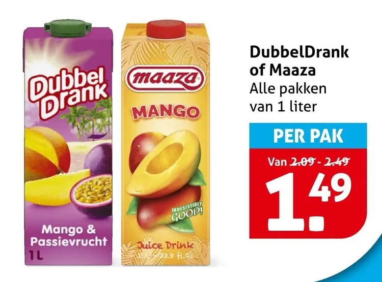 Aanbieding: DubbelDrank of Maaza