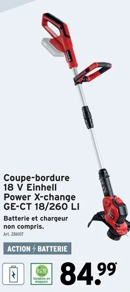 Offre: Coupe-bordure 18 V Einhell Power X-change