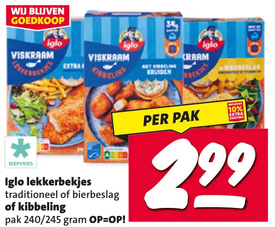 Aanbieding: lekkerbekjes traditioneel of bierbeslag of ki