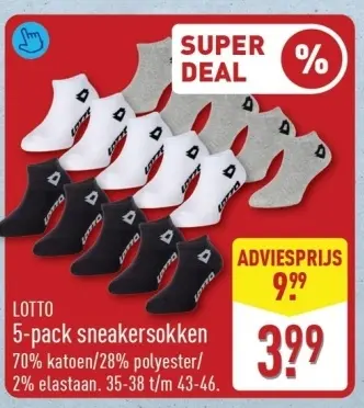 Aanbieding: 5-pack sneakersokken