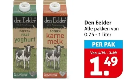 Aanbieding: Boeren volle yoghurt, Boeren karnemelk