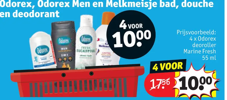 Promotie: Odorex, Odorex Men en Melkmeisje bad, douche  en deodorant