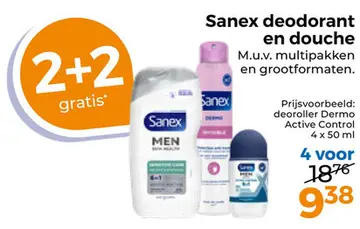 Aanbieding: Sanex deodorant en douche