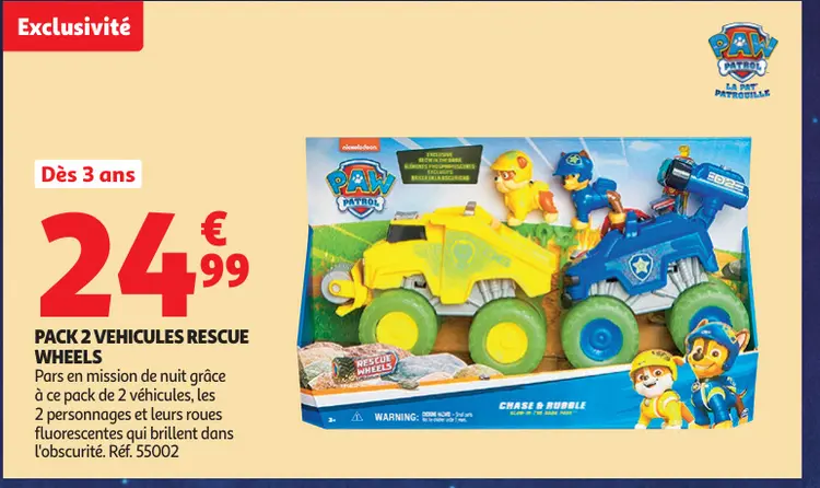Aanbieding: Pack 2 vehicules rescue wheels