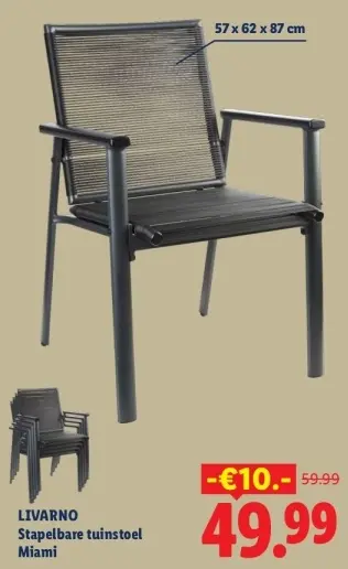 Aanbieding: Stapelbare tuinstoel Miami