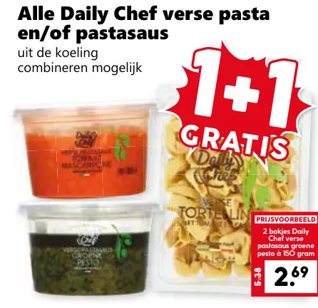 Aanbieding: Daily Chef verse pasta en/of pastasaus