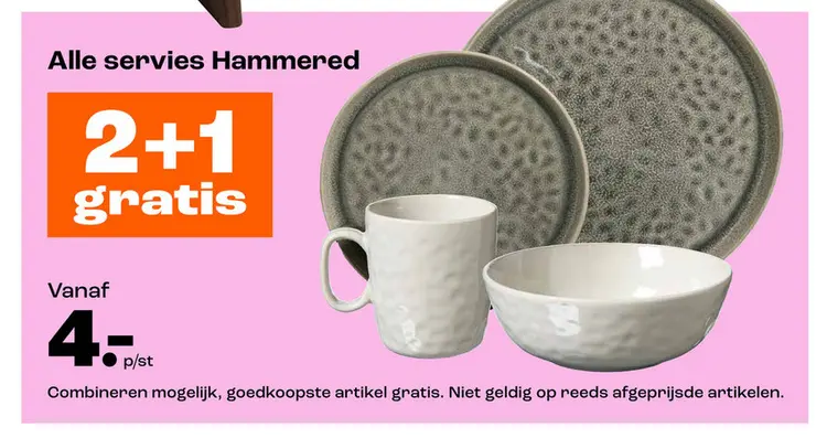 Aanbieding: Alle servies Hammered