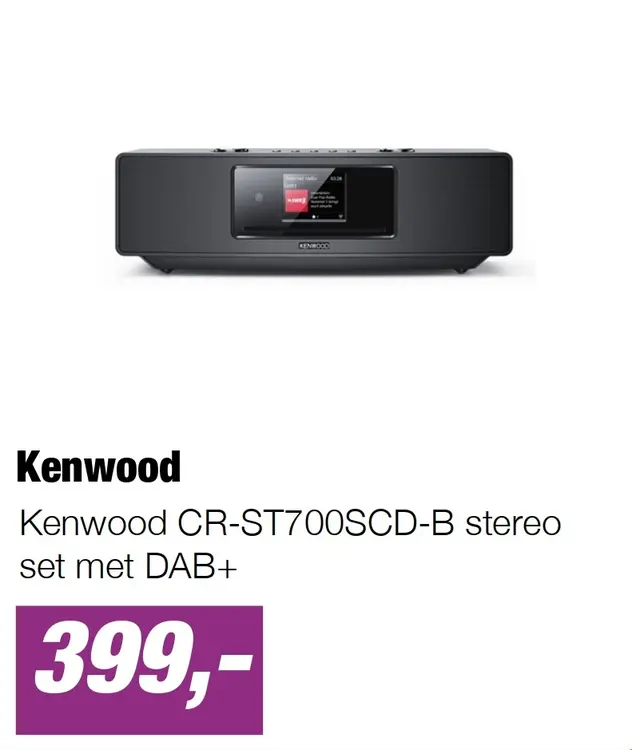 Aanbieding: Kenwood CR-ST700SCD-B stereo set met DAB+