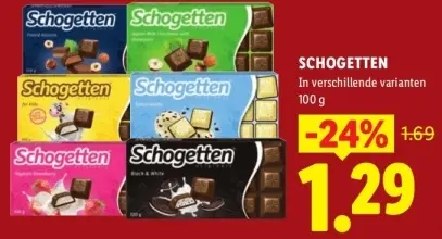 Aanbieding: Schogetten Chocolade