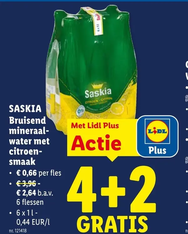 Promotie: Bruisend mineraalwater met citroensmaak