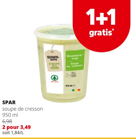 Offre: soupe de cresson